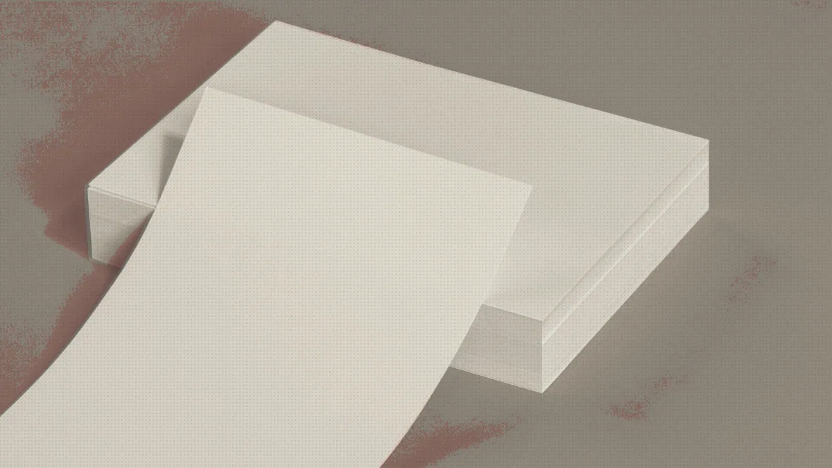 A stack of paper sheets